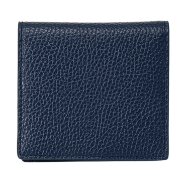 piatto イタリアンシュリンクレザー・薄型コンパクト財布・ネイビー