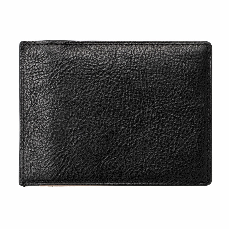 MILAGRO 姫路産オイルレザー　スマートウォレット　小銭入つき・ブラック