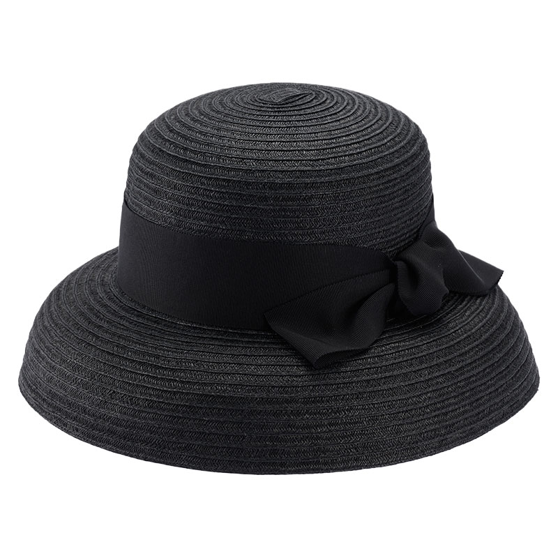 岡本帽子 マニラ麻・カサブランカ・ブラック