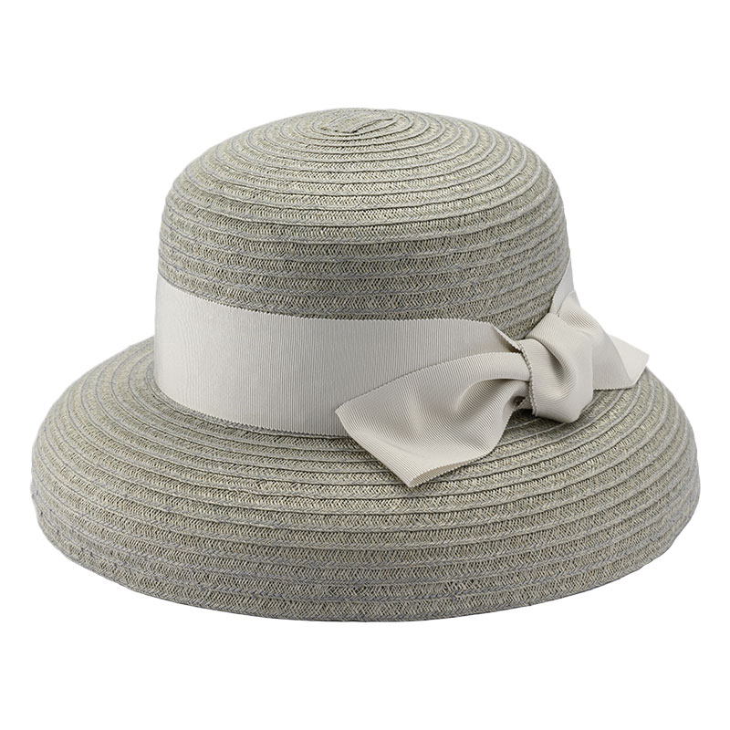 岡本帽子 マニラ麻・カサブランカ・グレー