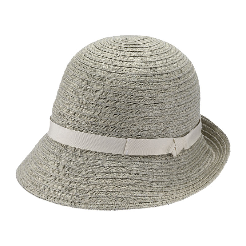 岡本帽子 マニラ麻・クロッシェ・グレー