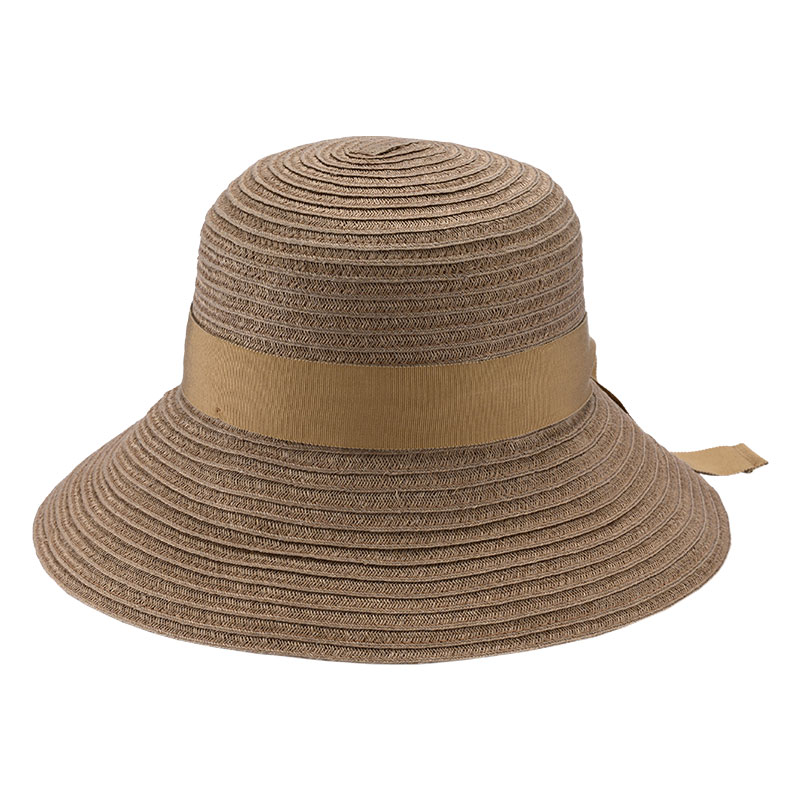 岡本帽子 マニラ麻・キャペリン・ブラウン