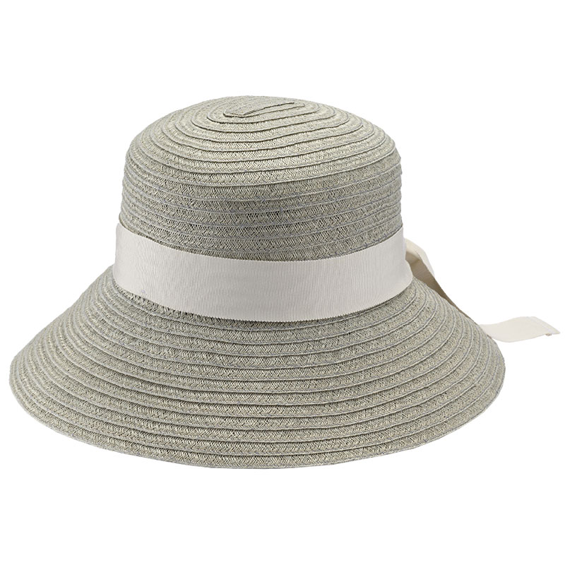 岡本帽子 マニラ麻・キャペリン・グレー