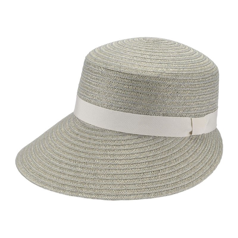 岡本帽子 マニラ麻・ジョッキー帽・グレー