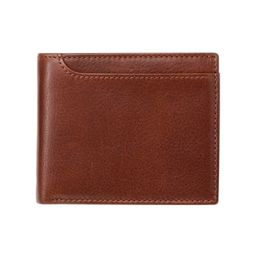 MILAGRO 牛革ソフトミリング・ベラ付き2つ折り財布・ダークブラウン