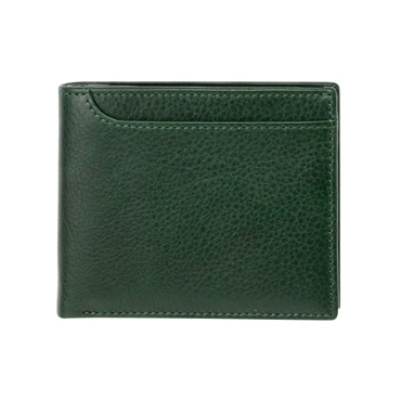 MILAGRO 牛革ソフトミリング・ベラ付き2つ折り財布・グリーン