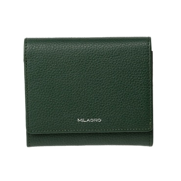 MILAGRO シュリンクレザー・ギャルソン2つ折り財布・グリーン