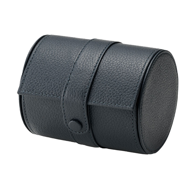 MILAGRO シュリンクレザー・ネクタイ＆時計ケース・ネイビー