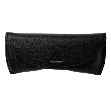 MILAGRO シュリンクレザー・眼鏡ケース・ブラック