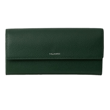 MILAGRO シュリンクレザー・ギャルソン長財布・グリーン