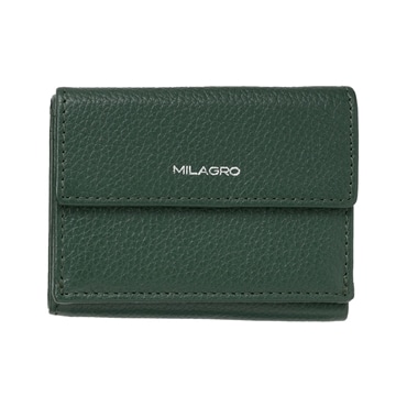MILAGRO シュリンクレザー・3つ折り財布・グリーン
