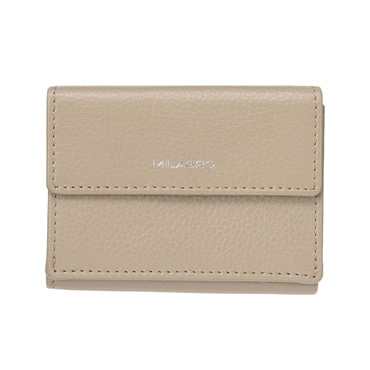 MILAGRO シュリンクレザー・3つ折り財布・トープ