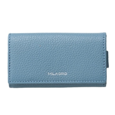 MILAGRO シュリンクレザー・4連キーケース・サックスブルー