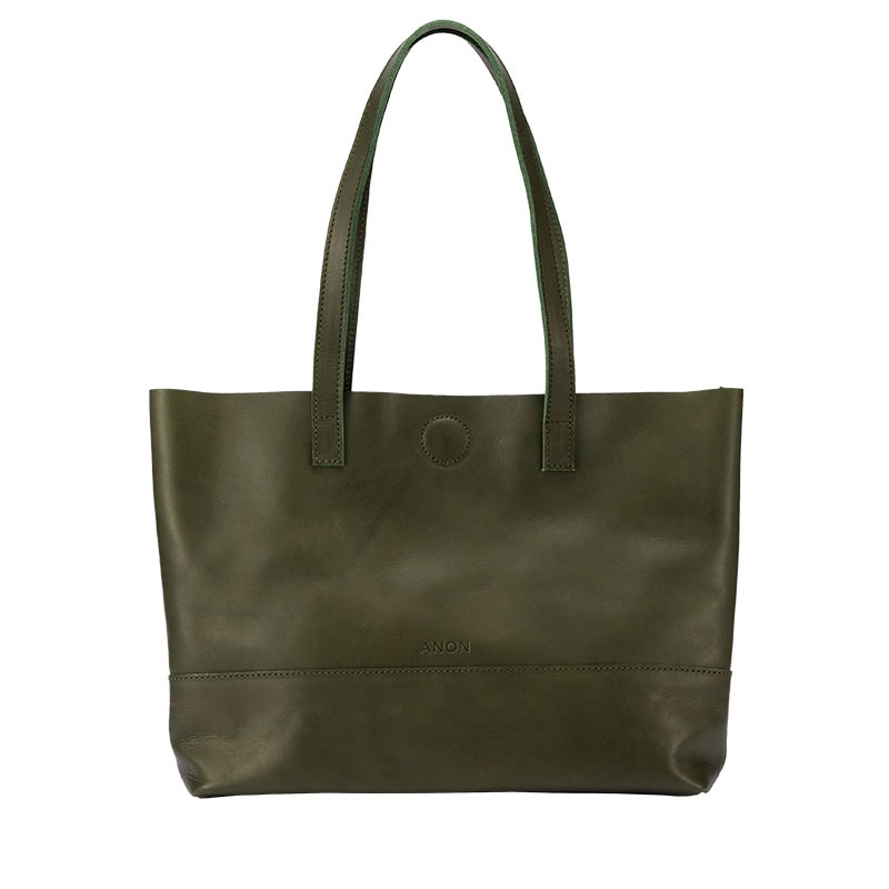 ANON ナチュラルレザー・トートバック・グリーン