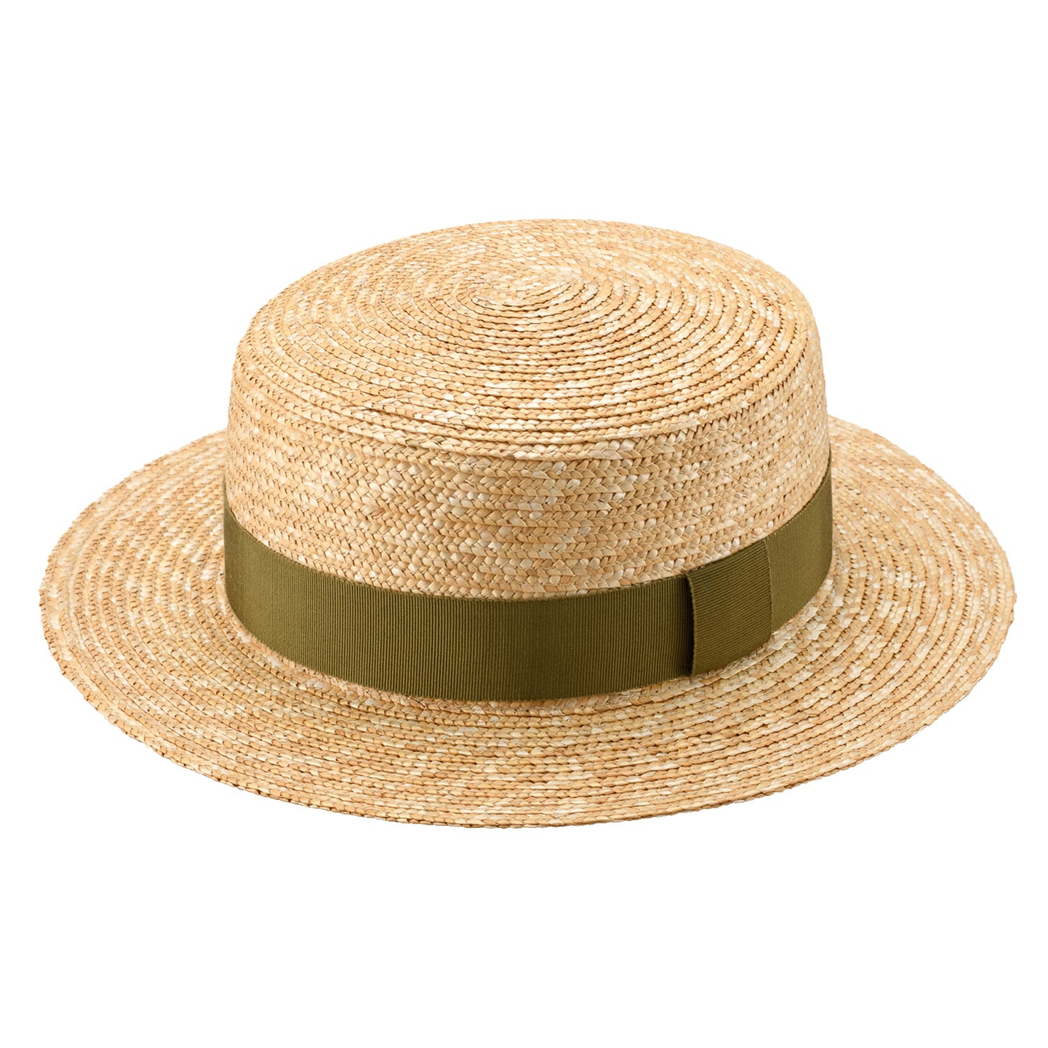 田中帽子店 Marin/G（マラン/ジー）麦わら カンカン帽・カーキリボン