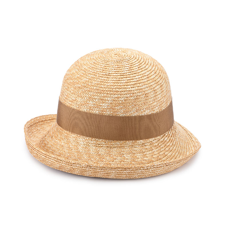 田中帽子店 Mush（マッシュ）麦わら 麦わら ブルトンハット・ベージュリボン