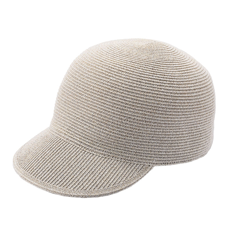 田中帽子店 Agate(アガット) 麻調ブレード キャップ・アイスグレー