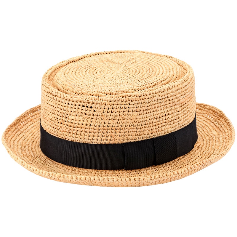 田中帽子店 Brice2（ブリス2）ラフィア ポークパイハット・L