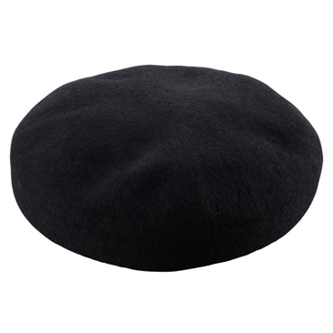 YOKOI BERET ANIS（アニス） ウール八角ビックベレー帽・ブラック