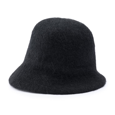 YOKOI BERET Berta（ベルタ） アンゴラ混 起毛クロッシェ・ブラック