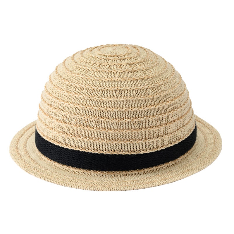 YOKOI BERET HARU（ハル）麦わら風帽子・子供用・ブラック・52cm