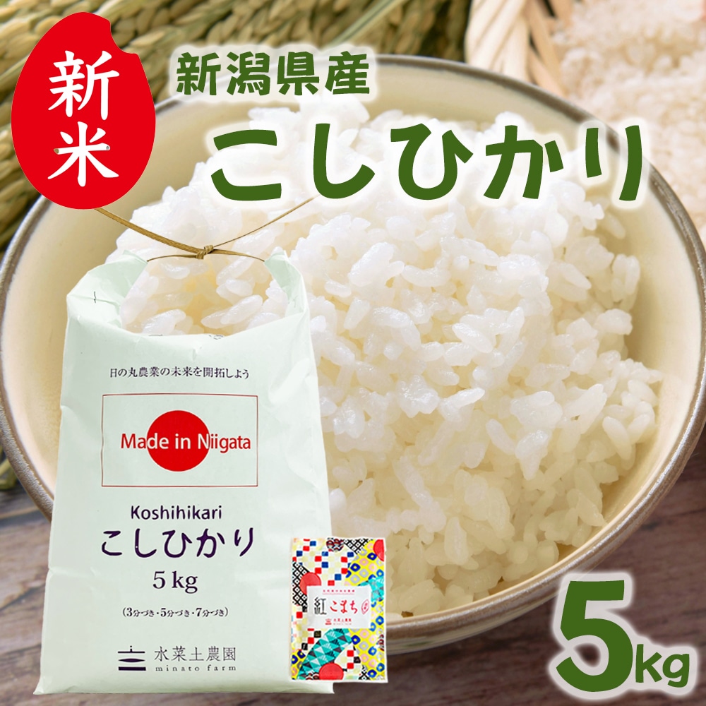 新米 新潟県産 こしひかり 精米 5kg 令和7年 古代米お試し袋付き