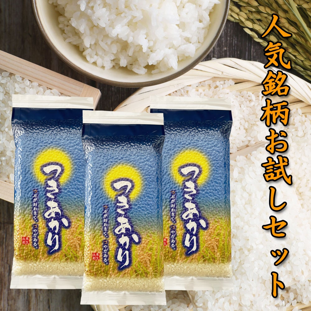 新米 秋田県産つきあかり300g×3袋セット 令和7産