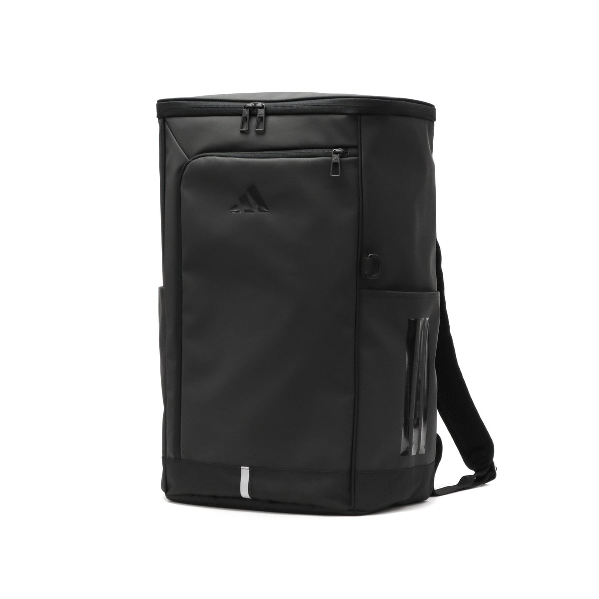 アディダス リュック メンズ レディース 大容量 adidas スクールリュック リュックサック おしゃれ 軽量 ボックスリュック ボックス スクエア 通学 学生 部活 旅行 35L B4 A4 PC収納 15.6inch 68572 新作 2025 ブラック×ブラック