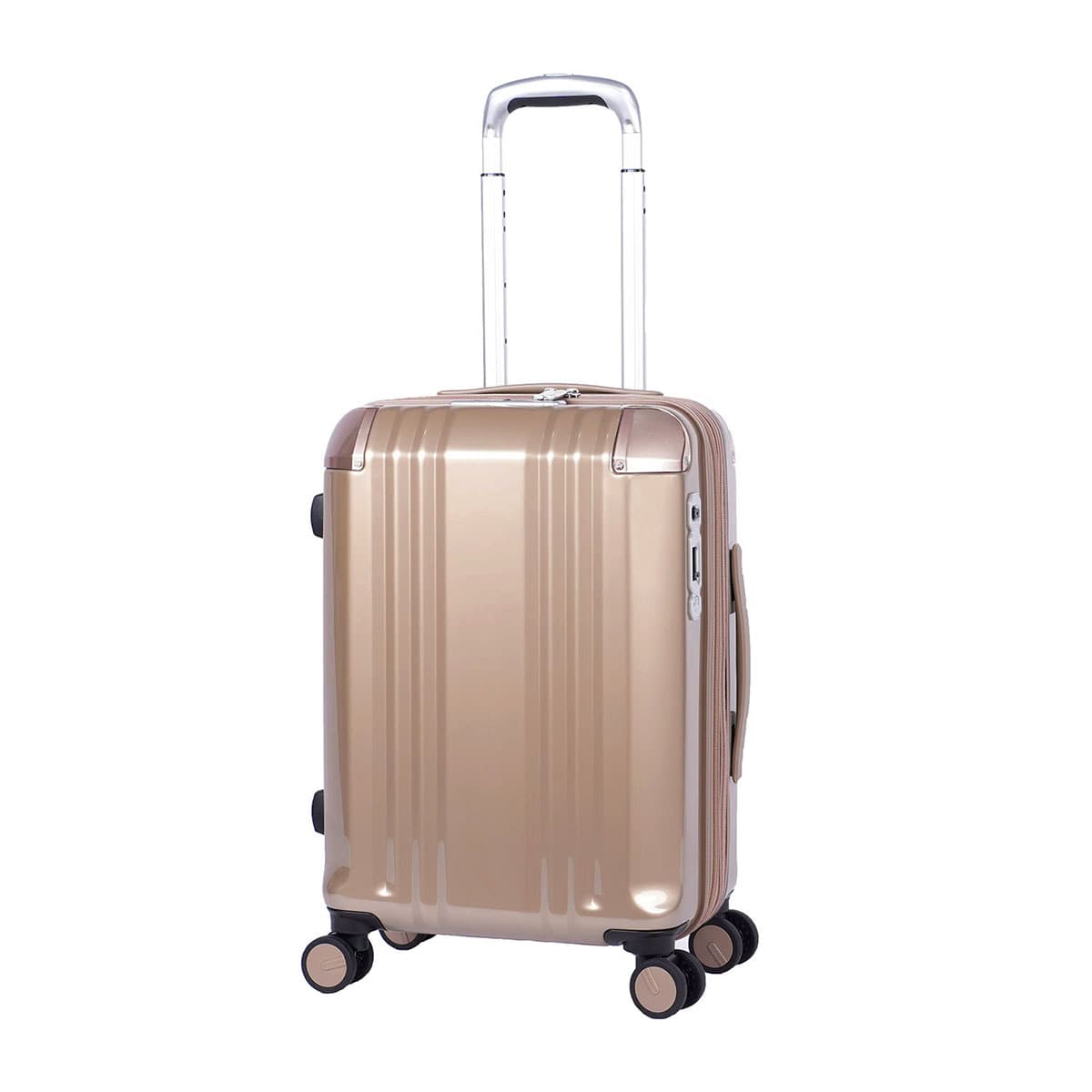 アジアラゲージ スーツケース 機内持ち込み Asia Luggage 拡張 拡張機能 軽量 ストッパー かわいい おしゃれ シンプル キャリーケース 静音 TSロック 34L 40L 3泊 4泊 デカかるEdge 拡張タイプ 34+6L ALI-089-18W シャンパンゴールド