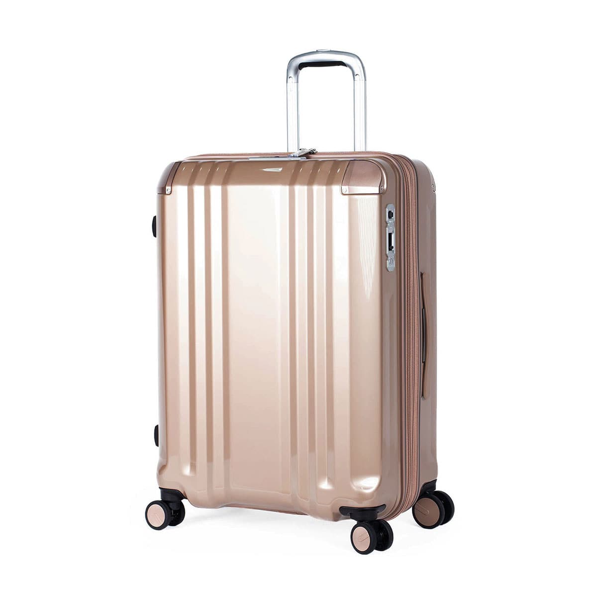 アジアラゲージ スーツケース Lサイズ Asia Luggage 拡張 拡張機能 大容量 大きめ 軽量 軽い かわいい キャリーケース 静音 TSロック 70L 82L 6泊 7泊 8泊 9泊 デカかるEdge 拡張タイプ 70+12L ALI-089-24W シャンパンゴールド