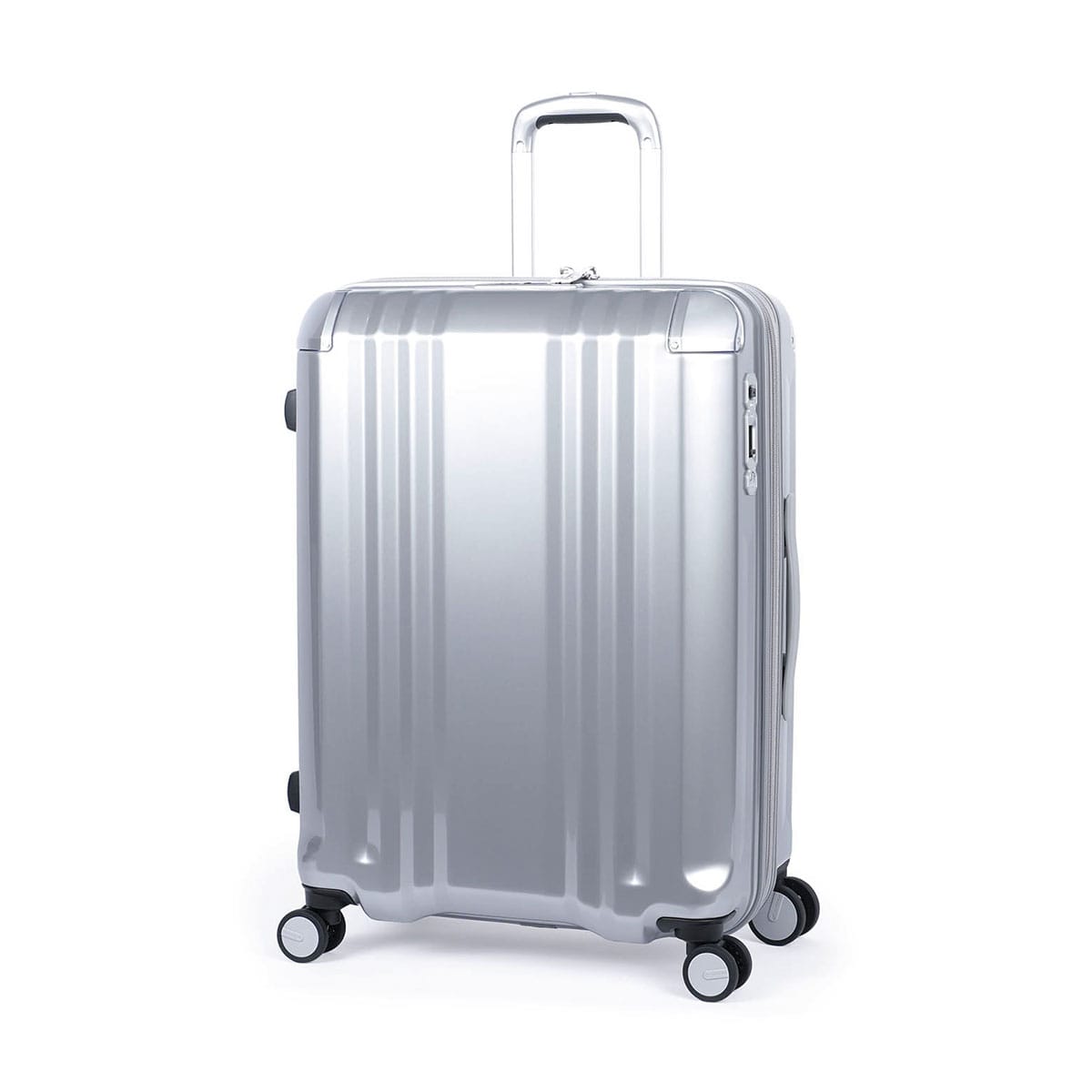 アジアラゲージ スーツケース Lサイズ Asia Luggage 拡張 拡張機能 大容量 大きめ 軽量 軽い かわいい キャリーケース 静音 TSロック 70L 82L 6泊 7泊 8泊 9泊 デカかるEdge 拡張タイプ 70+12L ALI-089-24W クロームシルバー