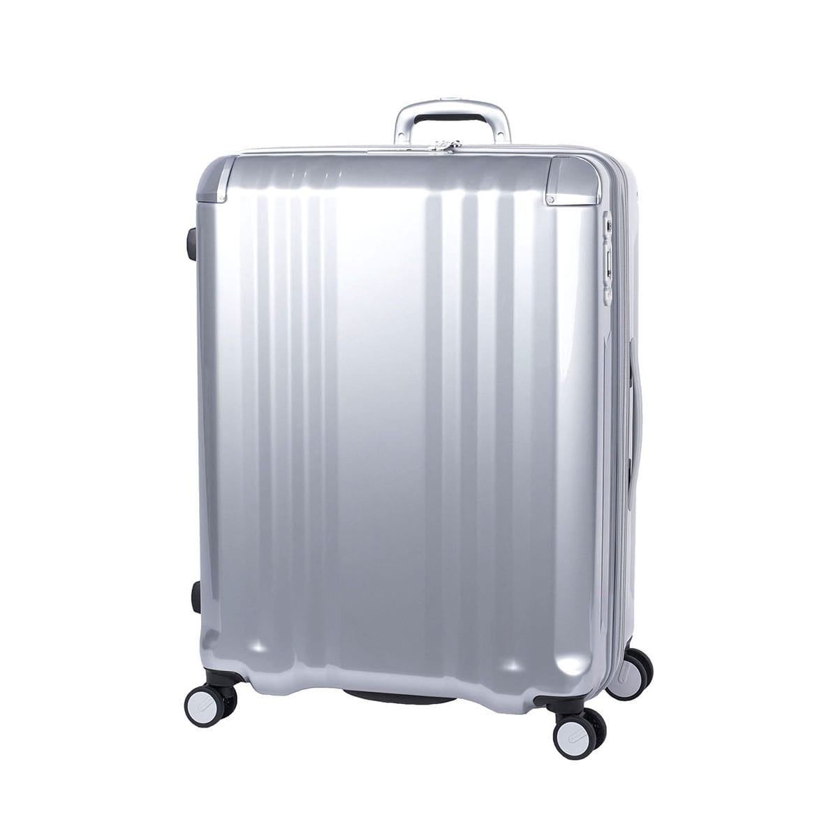 アジアラゲージ スーツケース XLサイズ Asia Luggage 拡張 拡張機能 大容量 大きめ 大きい 軽量 軽い ストッパー かわいい 静音 TSロック 102L 120L 10泊 11泊 12泊 デカかるEdge 拡張タイプ 102+18L ALI-089-102W クロームシルバー