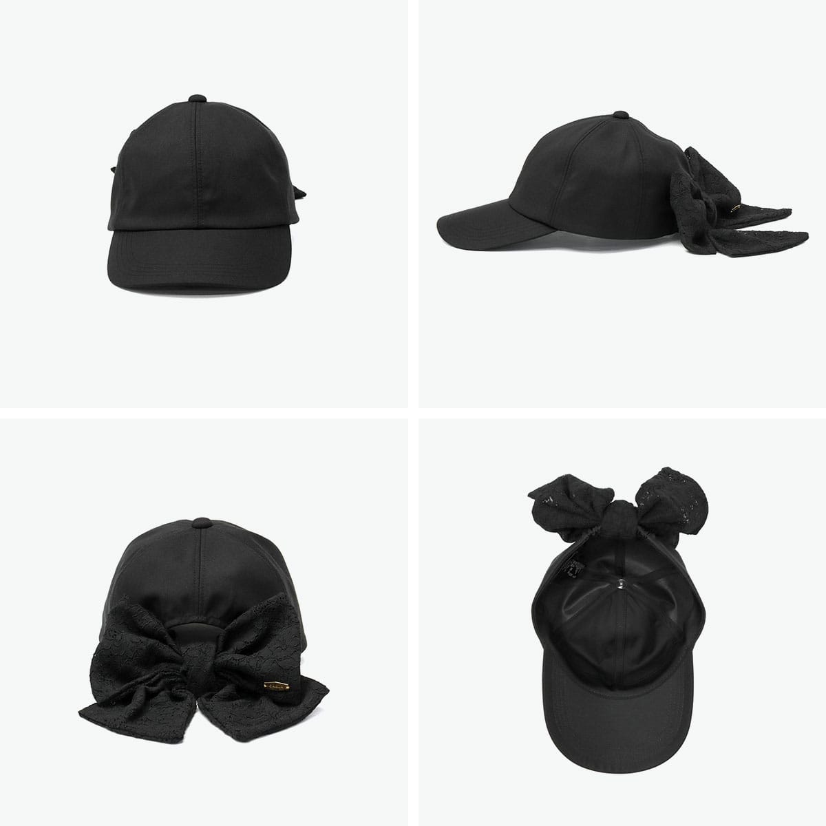 カシラ CA4LA キャップ 可愛い オシャレ リボン付き 6パネル UV
