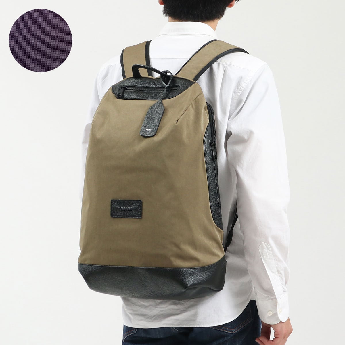 カーキxブラック