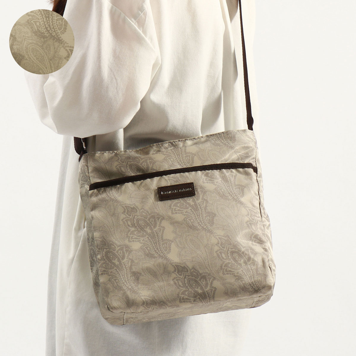 グレージュ(ペイズリー柄)