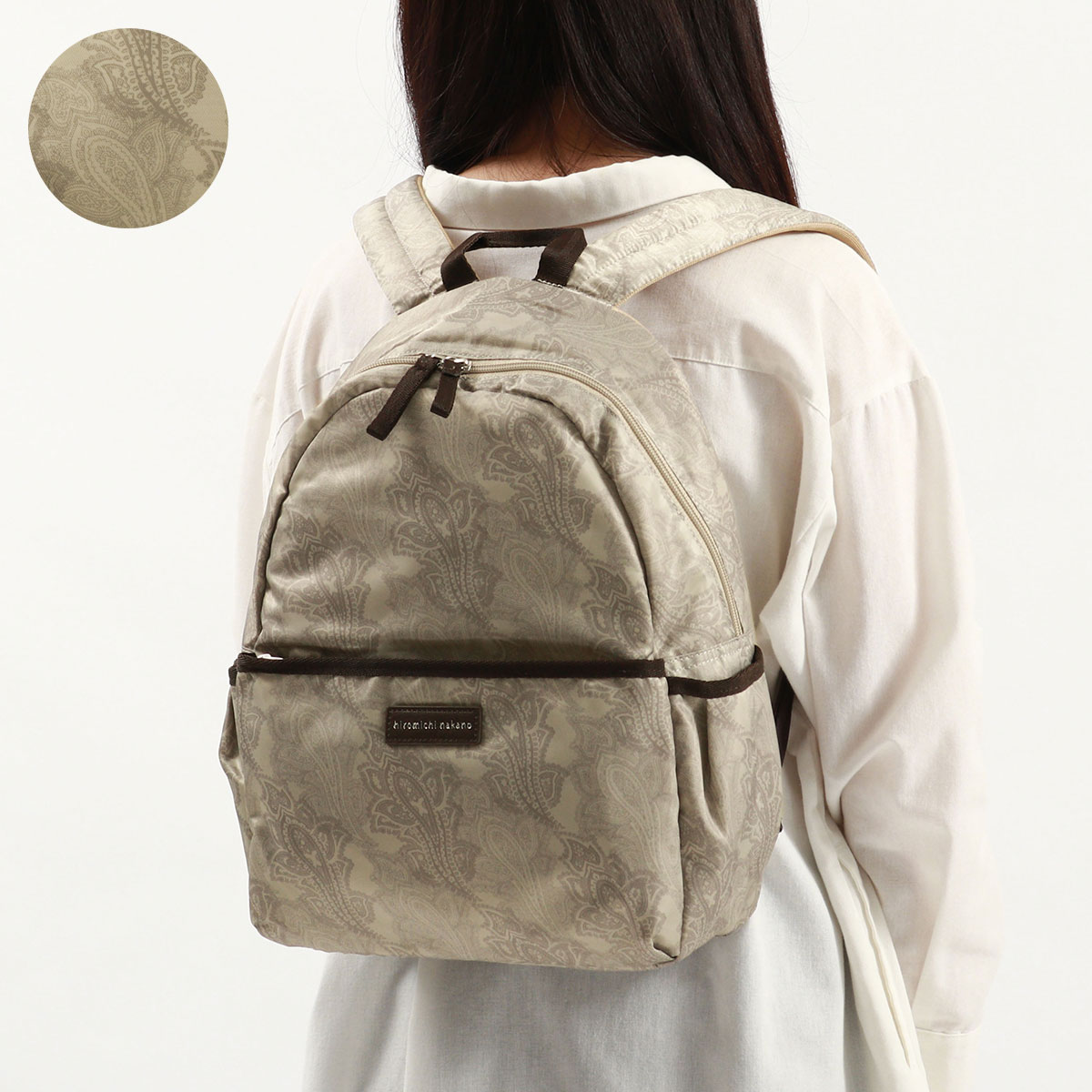 グレージュ(ペイズリー柄)