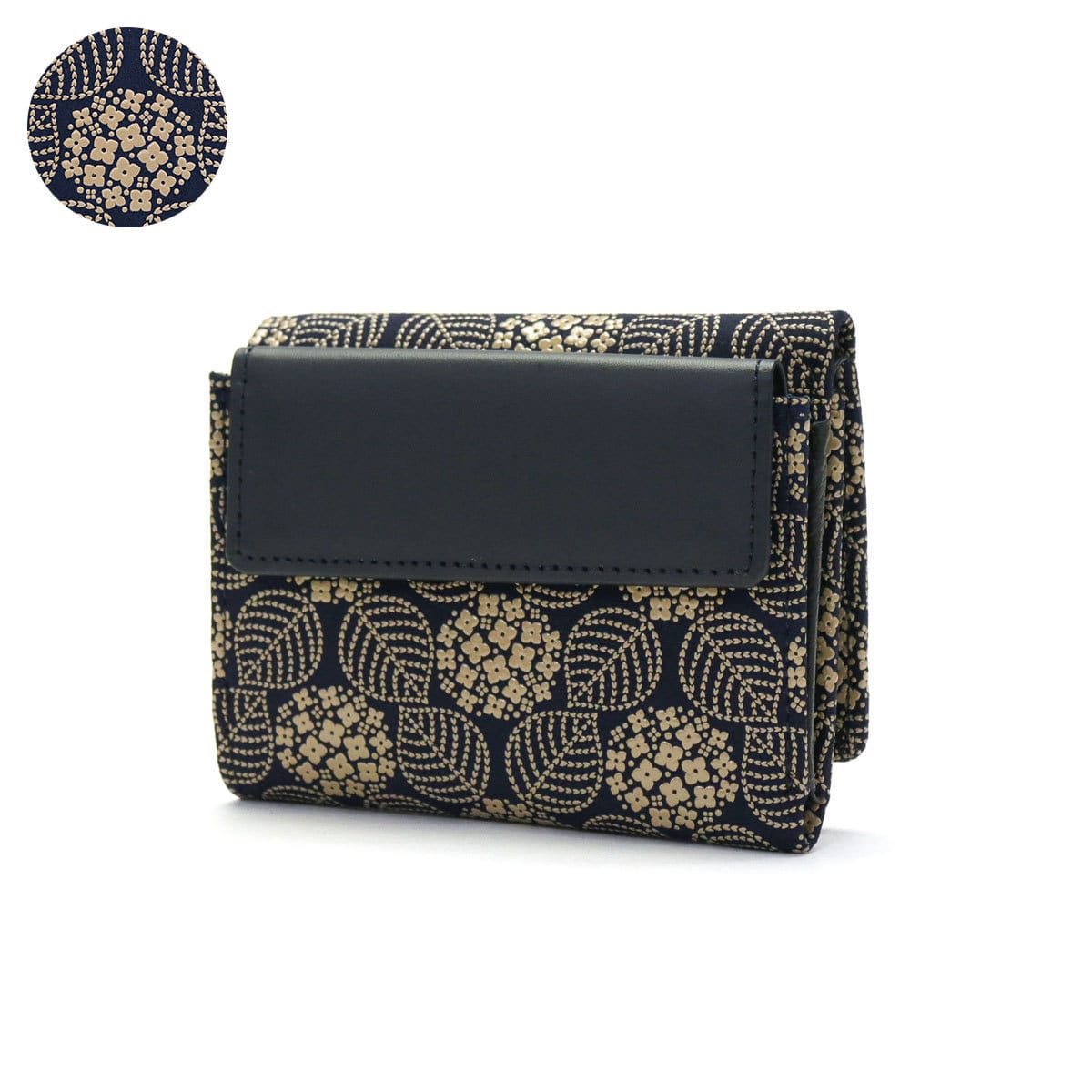 あじさい(紺x白)