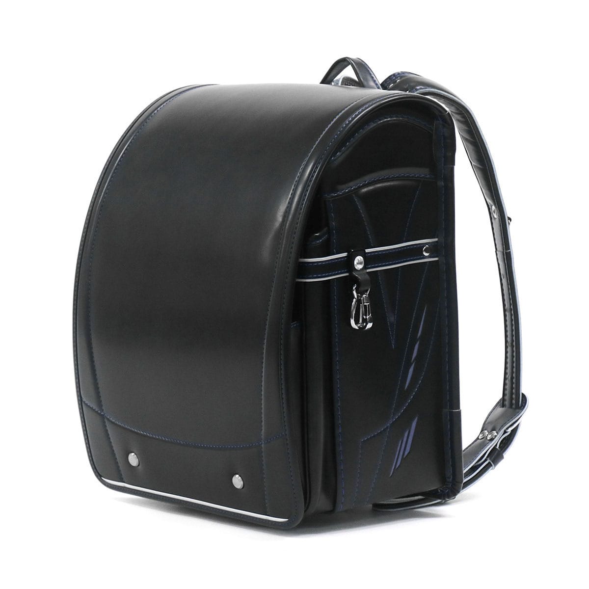 ブラックxブルーステッチ