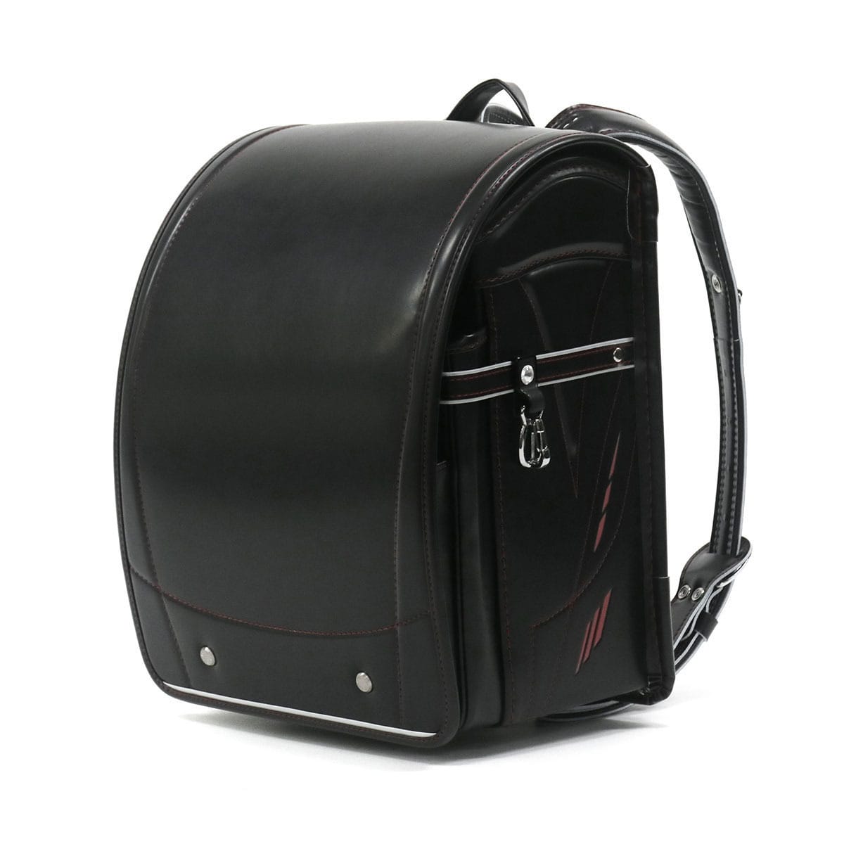 ブラックxレッドステッチ