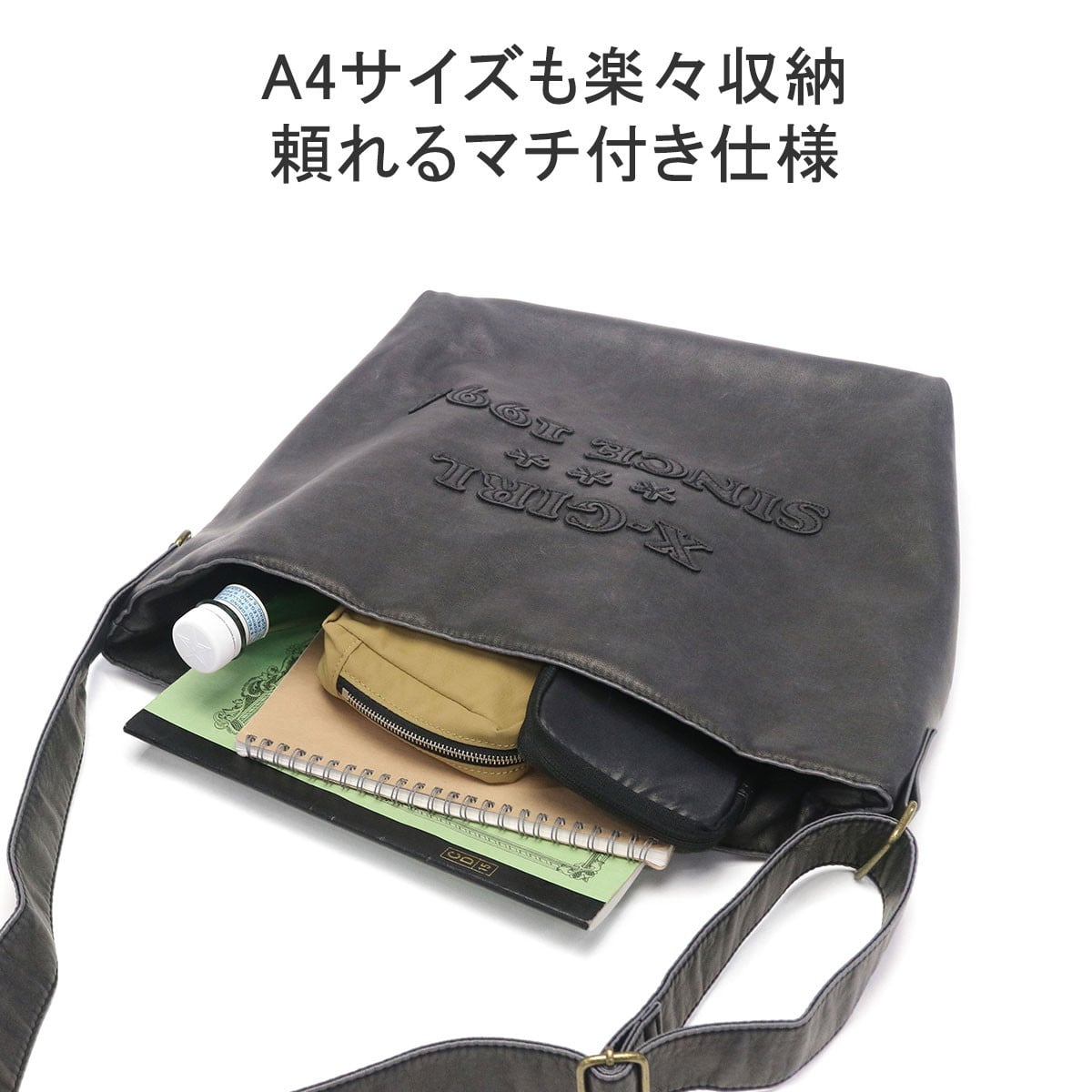 エックスガール ショルダーバッグ レディース 斜めがけバッグ 大容量