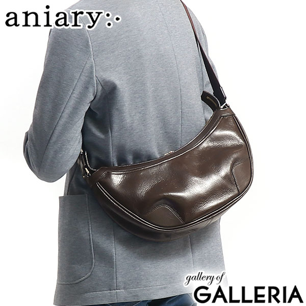 正規取扱店 アニアリ ショルダーバッグ aniary Antique Leather アンティークレザー ショルダー バッグ 斜めがけ 小さめ 横型 軽量 本革 レザー 旅行 日本製 メンズ レディース 01-03007