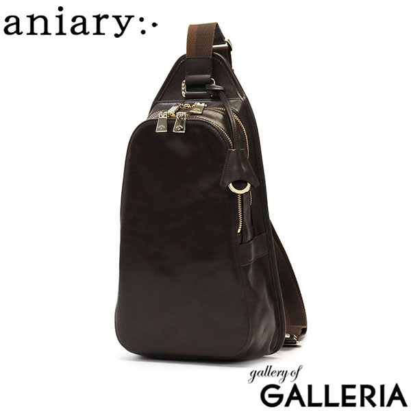 正規取扱店 アニアリ ボディバッグ aniary Antique Leather アンティークレザー ワンショルダーバッグ ショルダーバッグ 本革 縦型 斜めがけ 2層 小さめ 旅行 日本製 メンズ レディース 01-07004