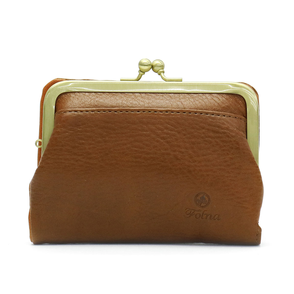 フォルナ お財布 Folna 二つ折り財布 ヌメオイルシュリンク財布 がま口 小銭入れ レディース 革 本革 2993666