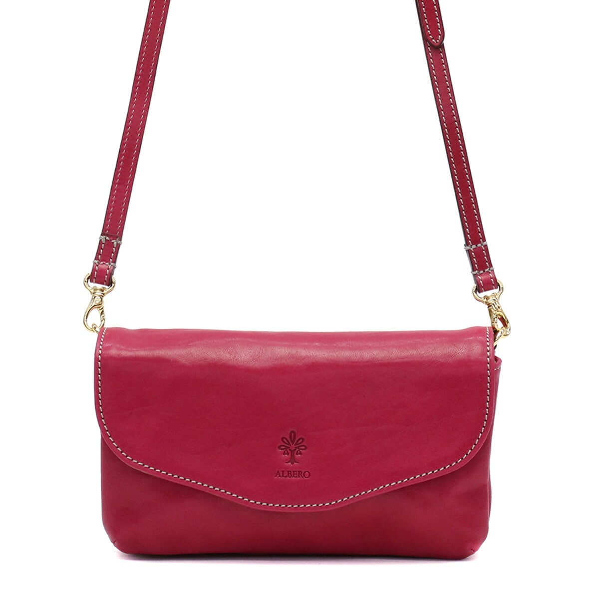 アルベロ お財布ショルダー ALBERO お財布ポシェット 本革 PIERROT ピエロ 斜めがけ 小さめ ミニショルダーレディース 日本製 3915