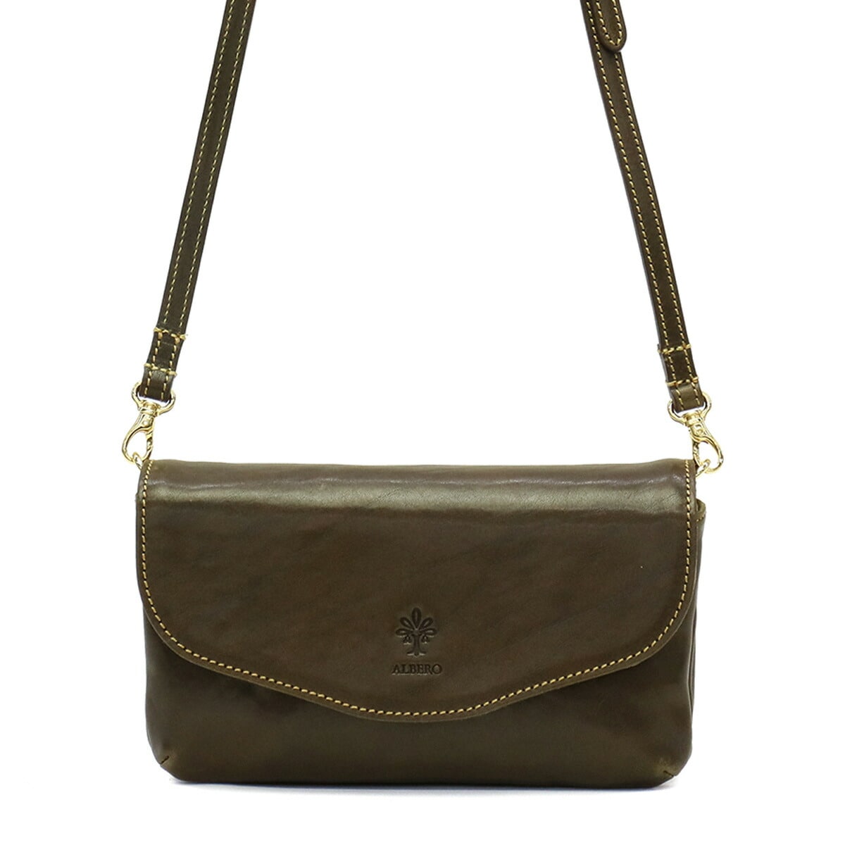 アルベロ お財布ショルダー ALBERO お財布ポシェット 本革 PIERROT ピエロ 斜めがけ 小さめ ミニショルダーレディース 日本製 3915