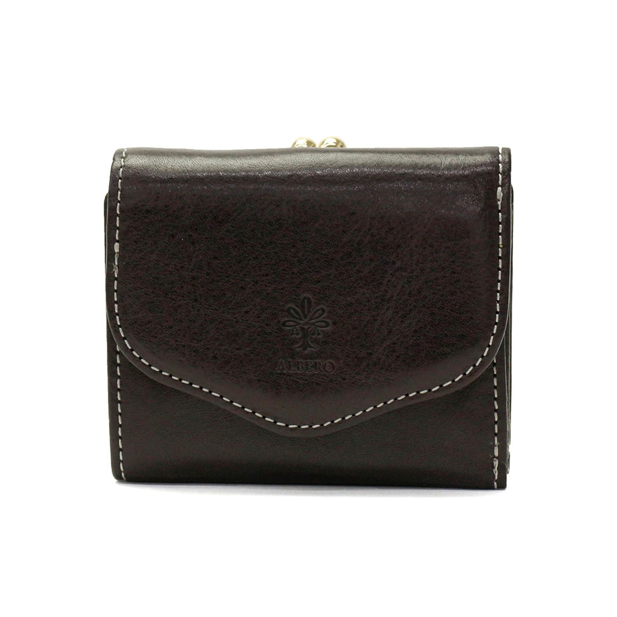 アルベロ 三つ折り財布 ALBERO 財布 PIERROT ピエロ がま口 ミニ財布 コンパクト 本革 日本製 レディース 6423