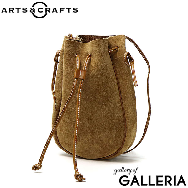 アーツアンドクラフツ ショルダーバッグ メンズ レディース 斜めがけ ARTS&CRAFTS ブランド 軽量 小さめ かっこいい 30代 40代 50代 60代 巾着 バッグ 革 本革 レザー 無地 紐 おしゃれ 日本製 KUDU NAKED MEDICINE BAG