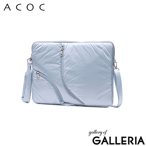 アコック PCケース 13インチ レディース ACOC おしゃれ 軽量 軽い ショルダー 斜めがけ ラップトップ 韓国 シンプル カジュアル かわいい 無地 女性 A4 2WAY Lake13 Laptop Clutch 324BG601