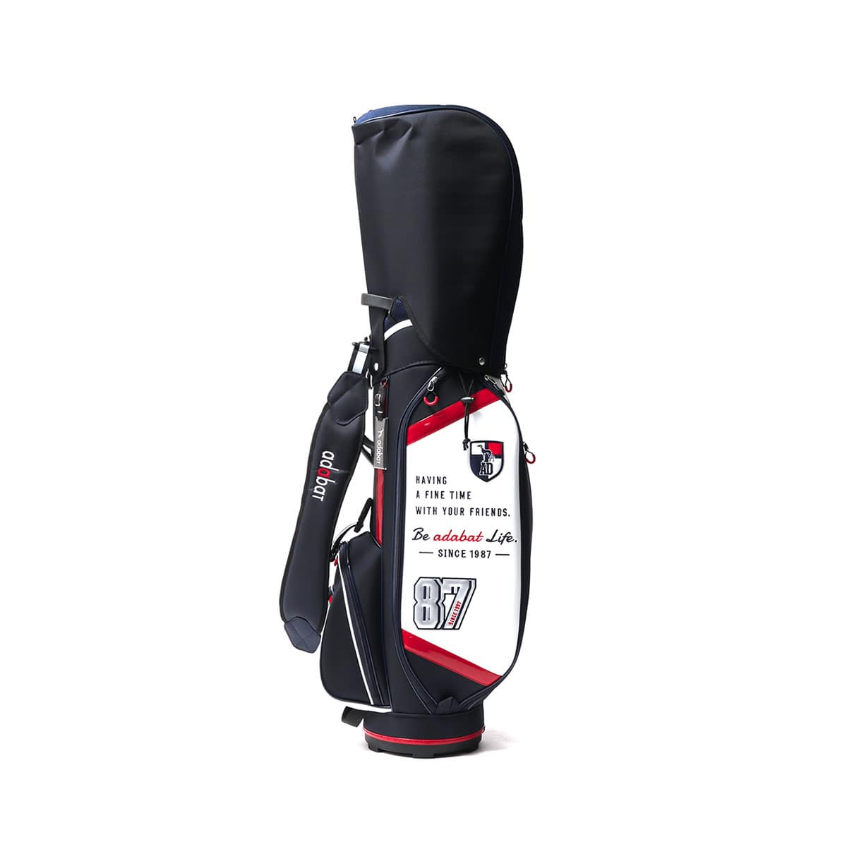 アダバット キャディバッグ adabat ゴルフバッグ GOLF ゴルフ カート 軽量 軽い ショルダー 肩がけ 9.0型 4分割 47インチ ナイロン 合成皮革 メンズ レディース ABC426