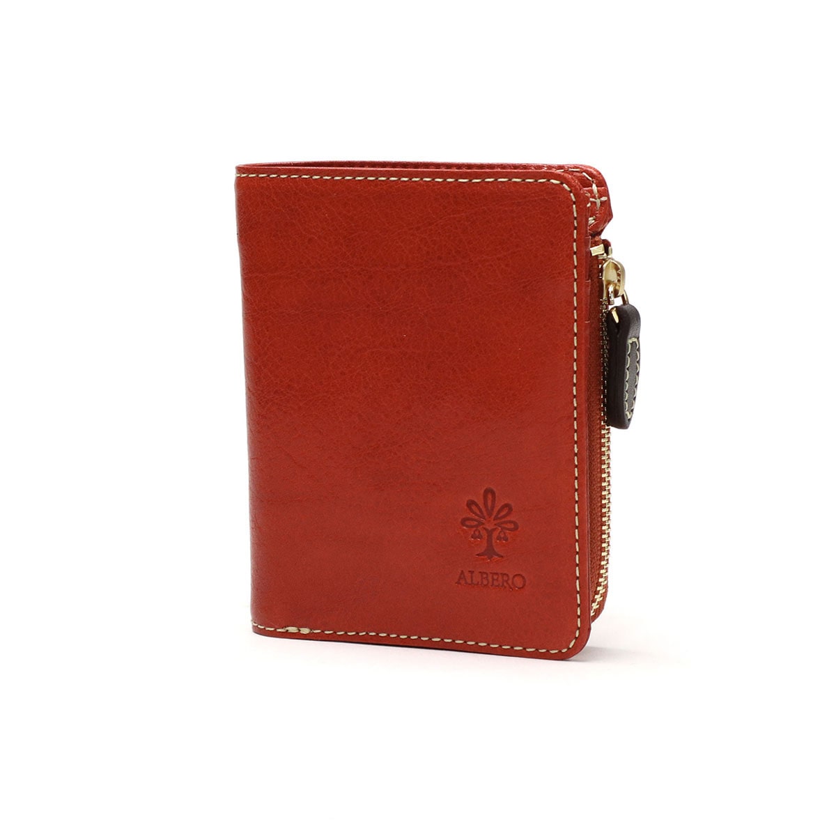アルベロ 財布 ALBERO 二つ折り 二つ折り財布 PIERROT ピエロ 小銭入れ 縦型 薄い 本革 革 レザー レディース 6434